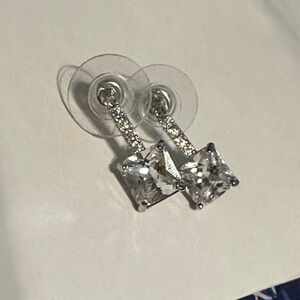 Rhinestone dangle earrings